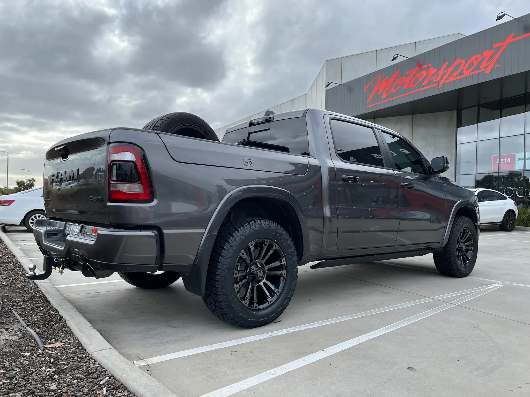 RAM 1500 with HUSSLA AMBUSH 20X9 DARK TINT |  | RAM